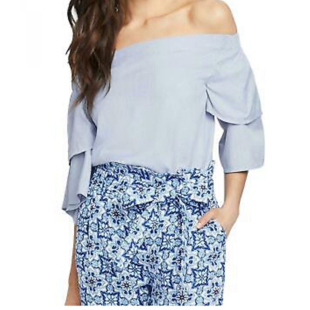 Rachel Roy Off-The-Shoulder Tiered-Sleeve Top